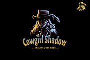 Cowgirl Shadow Logo, a Branding & Logo Template by Kongstones_std (Thumbnail 1 of 3)