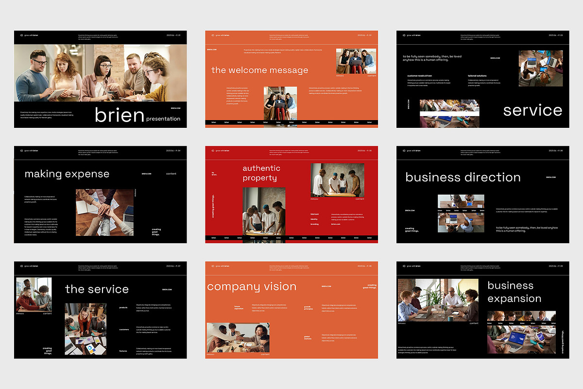 Brien : Creative Business Powerpoint, a Presentation Template by Punkl Camp (Photo 6 of 9)