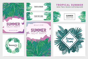 Tropical banners, posters, frames, a Decorative Illustration by Good Studio