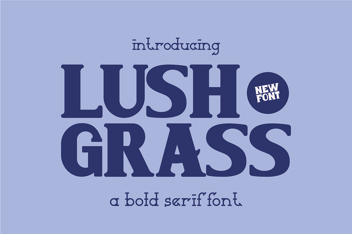 Lushgrass - Bold Serif Font, a Serif Font by Berdansabersama (Photo 1 of 8)
