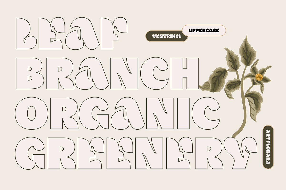 VENTRIKEL - ExtraBold Display Font, a Sans Serif Font by Artflorara (Photo 10 of 19)