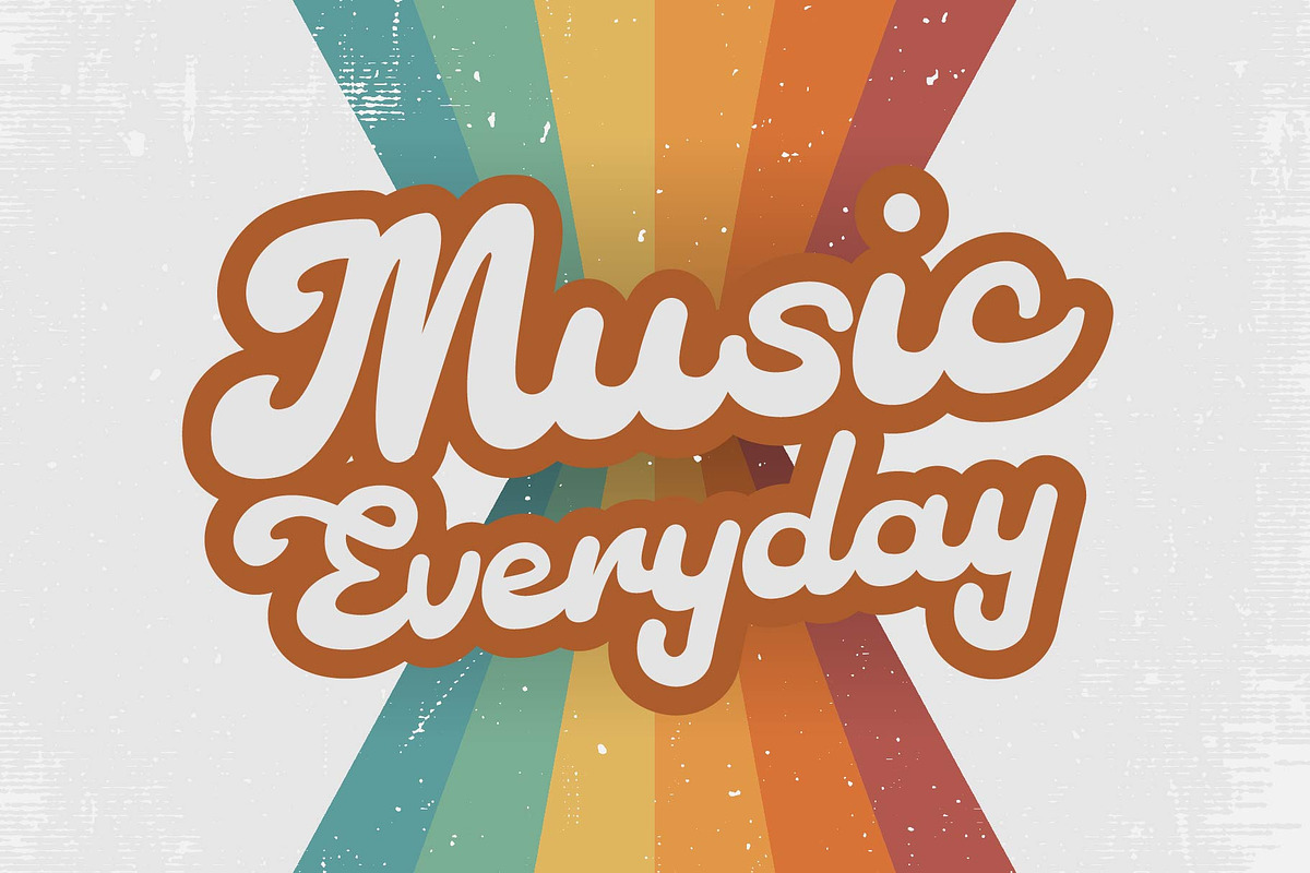 Retro Music - Retro Font, a Script Font by Densu Creative (Photo 4 of 6)
