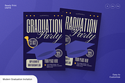 Modern Graduation Invitation, a Flyer Template by Annora Studio (Thumbnail 1 of 6)