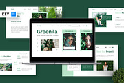 Greenila - Green Fashion Keynote, a Presentation Template by Deepslide Studio (Thumbnail 1 of 6)