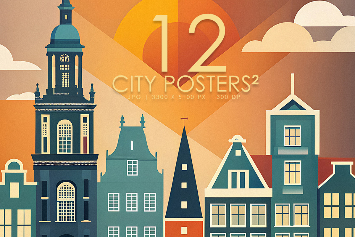 City Posters - 02, a Decorative Illustration by Digital Art Creations (Photo 1 of 8)