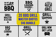 20 BBQ Grill Master Quotes Bundle, a Food Illustration by Artivon (Thumbnail 1 of 4)