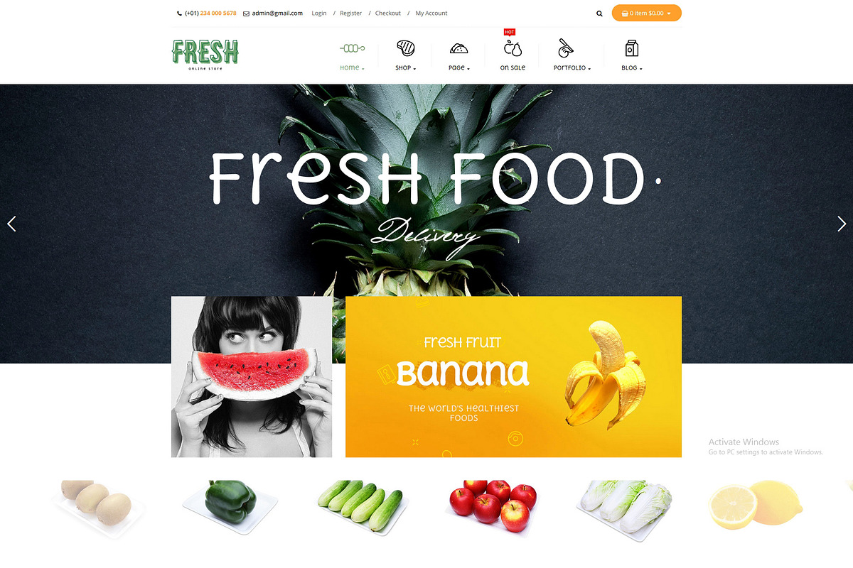 Pts Fresh -Food & Restaurant theme, a Bootstrap Template by Prestabrain (Photo 2 of 6)