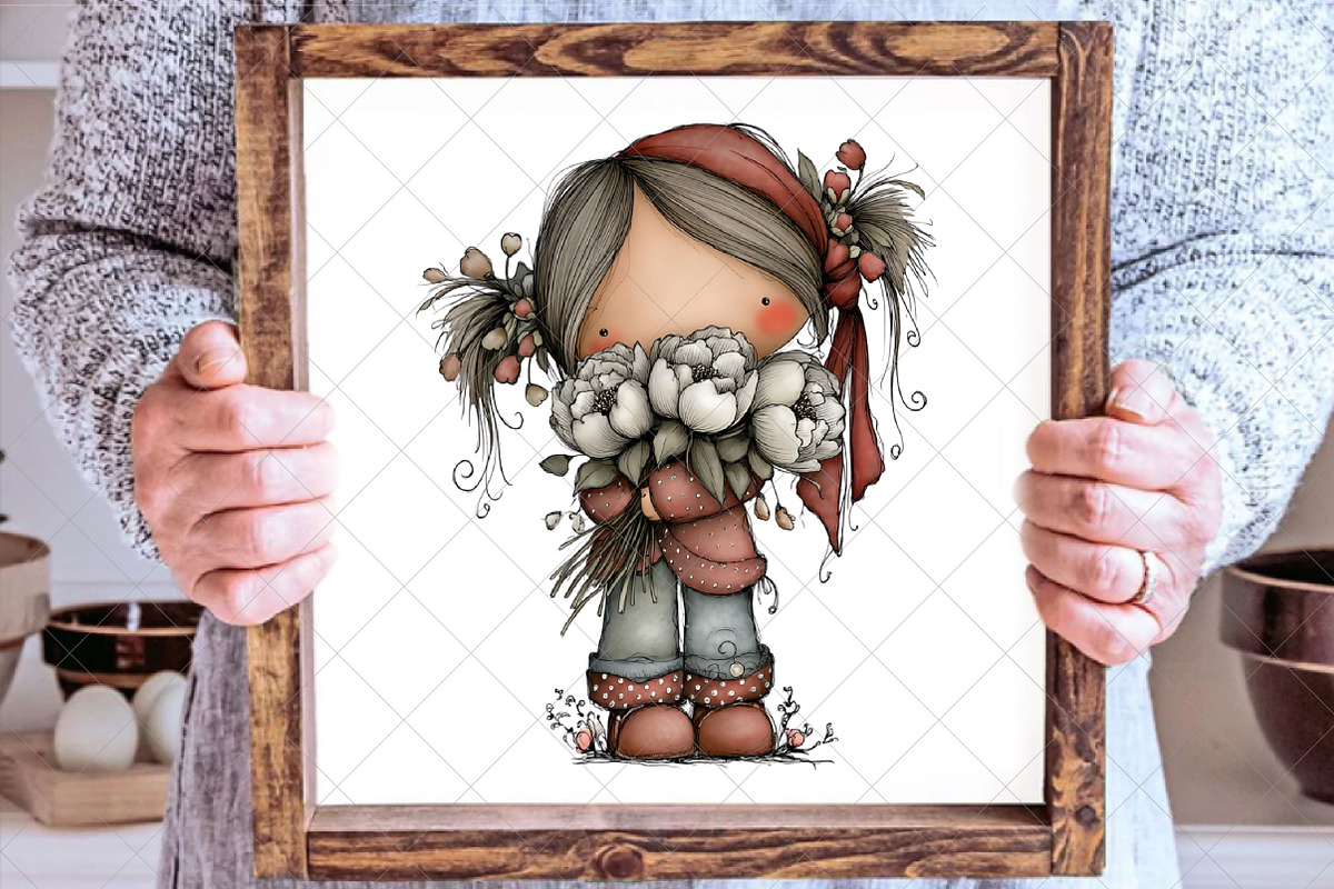 Flowers And Girls Clipart, an Illustration by SinaCreation (Photo 4 of 6)