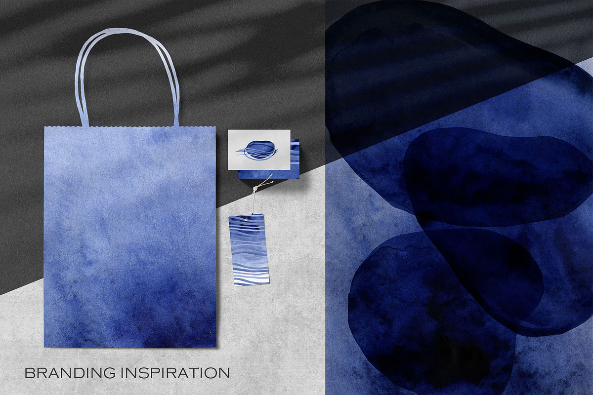 Sapphire Blue Clipart Watercolor, a Texture Graphic by FineArt (Photo 4 of 12)