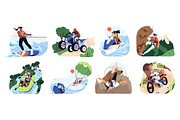 Extreme sport on summer vacation set, a Sport Illustration by PaperTrident (Thumbnail 1 of 9)