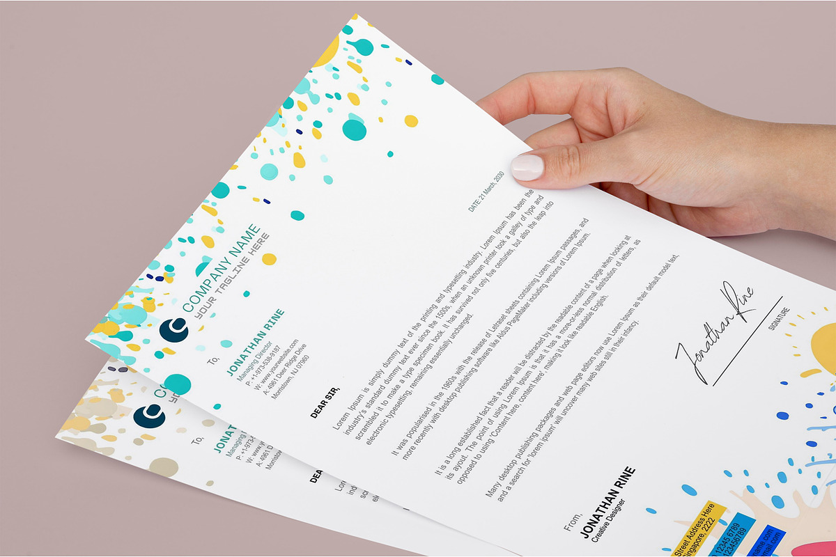 Modern Letterhead Template -CANVA, a Resume Template by iloveTemplate (Photo 3 of 4)