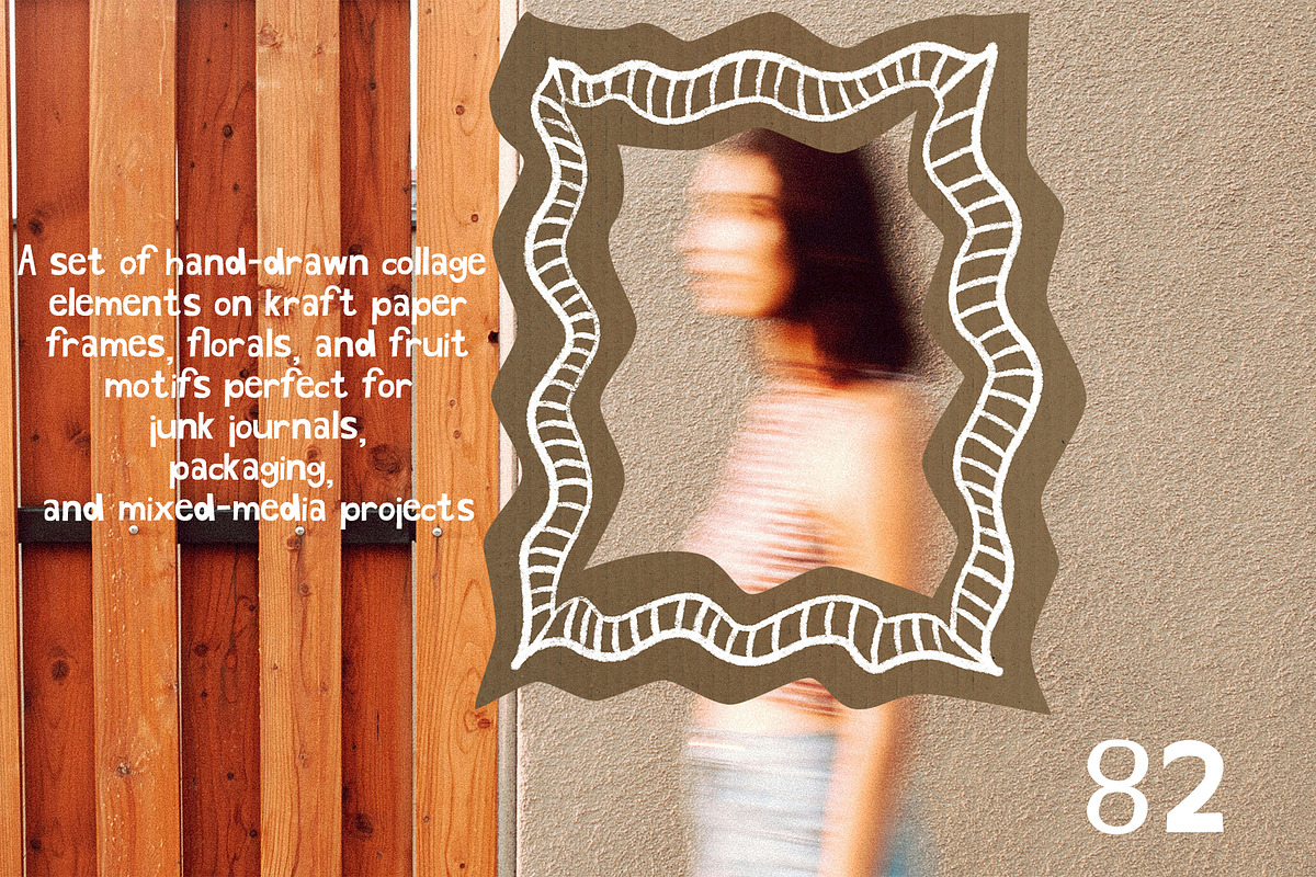 Kraft Paper Chalk Collage Elements, an Object Graphic by HabitusDesigns (Photo 2 of 11)
