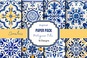 Portuguese Tiles Azulejo Pattern, a Pattern Graphic by Paper & Pattern Studio (Thumbnail 1 of 9)