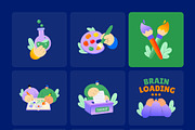 100 Back to School Flat Stickers, an Education Illustration by Brickclay (Thumbnail 10 of 13)