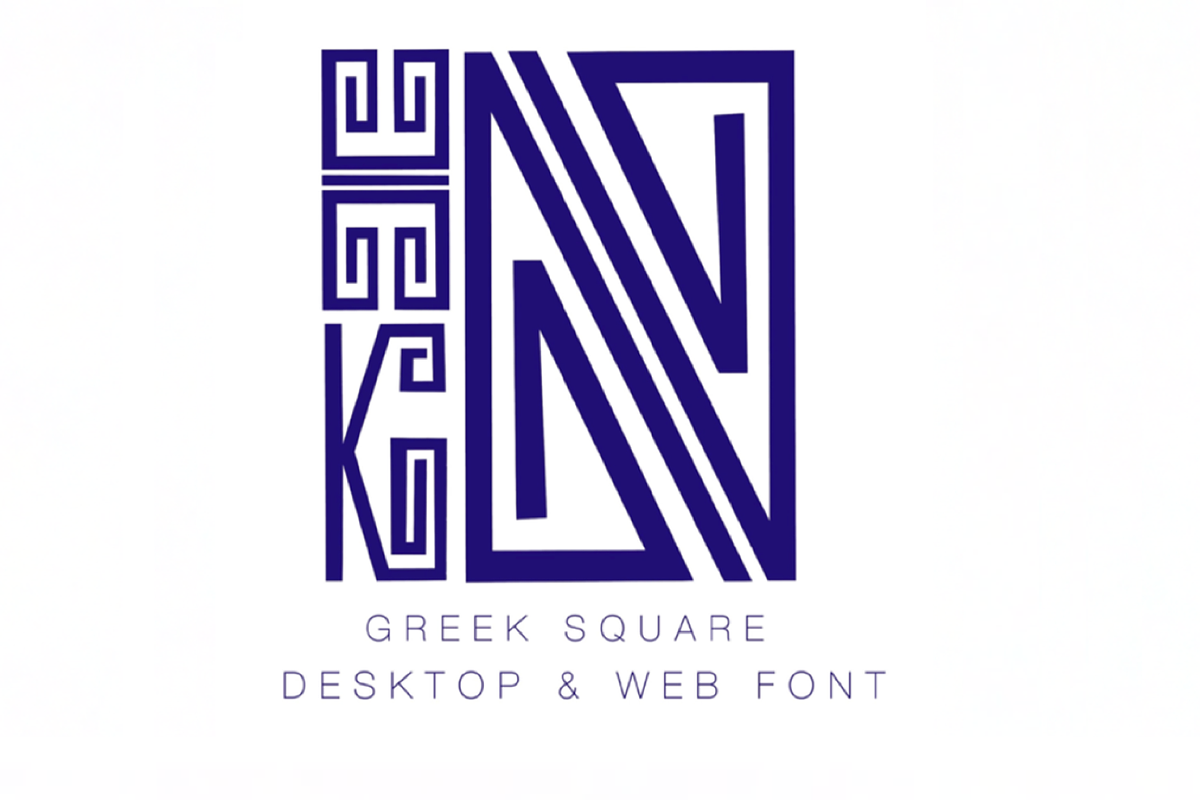 Chinoiserie Greek Monogram Font, a Font by HERRINGTON DESIGN (Photo 2 of 4)