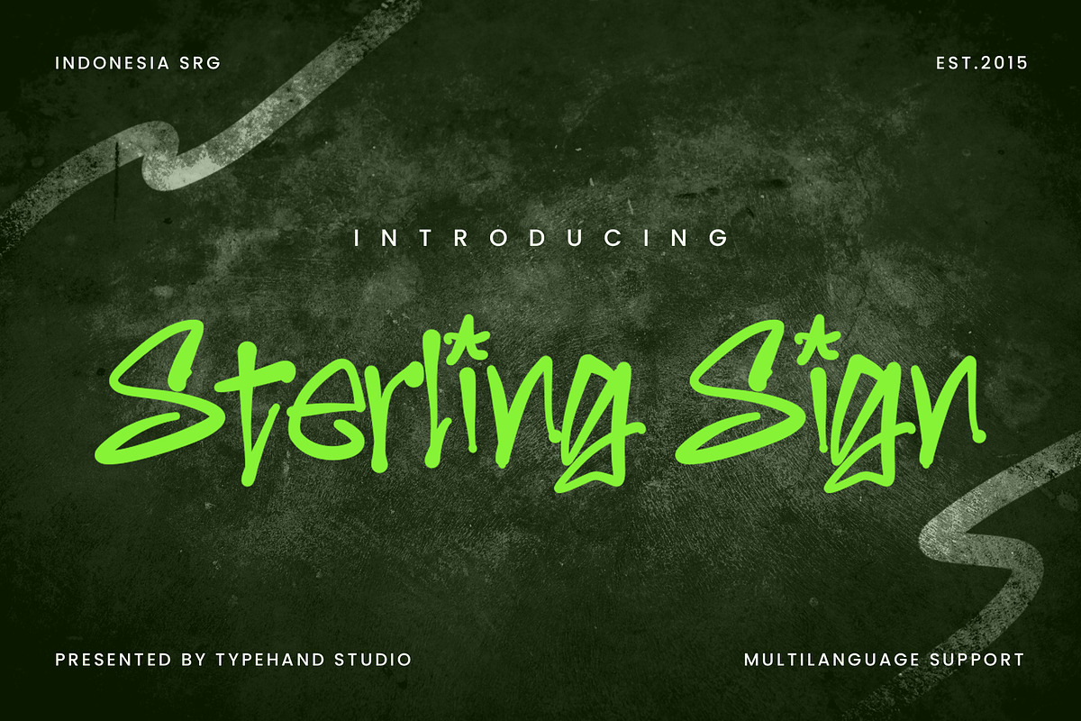 Sterling Sign – Urban Graffiti, a Font by Typehand Studio (Photo 1 of 10)