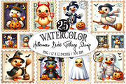 Halloween Ducks Postage Stamp, an Illustration by Designking (Thumbnail 1 of 5)