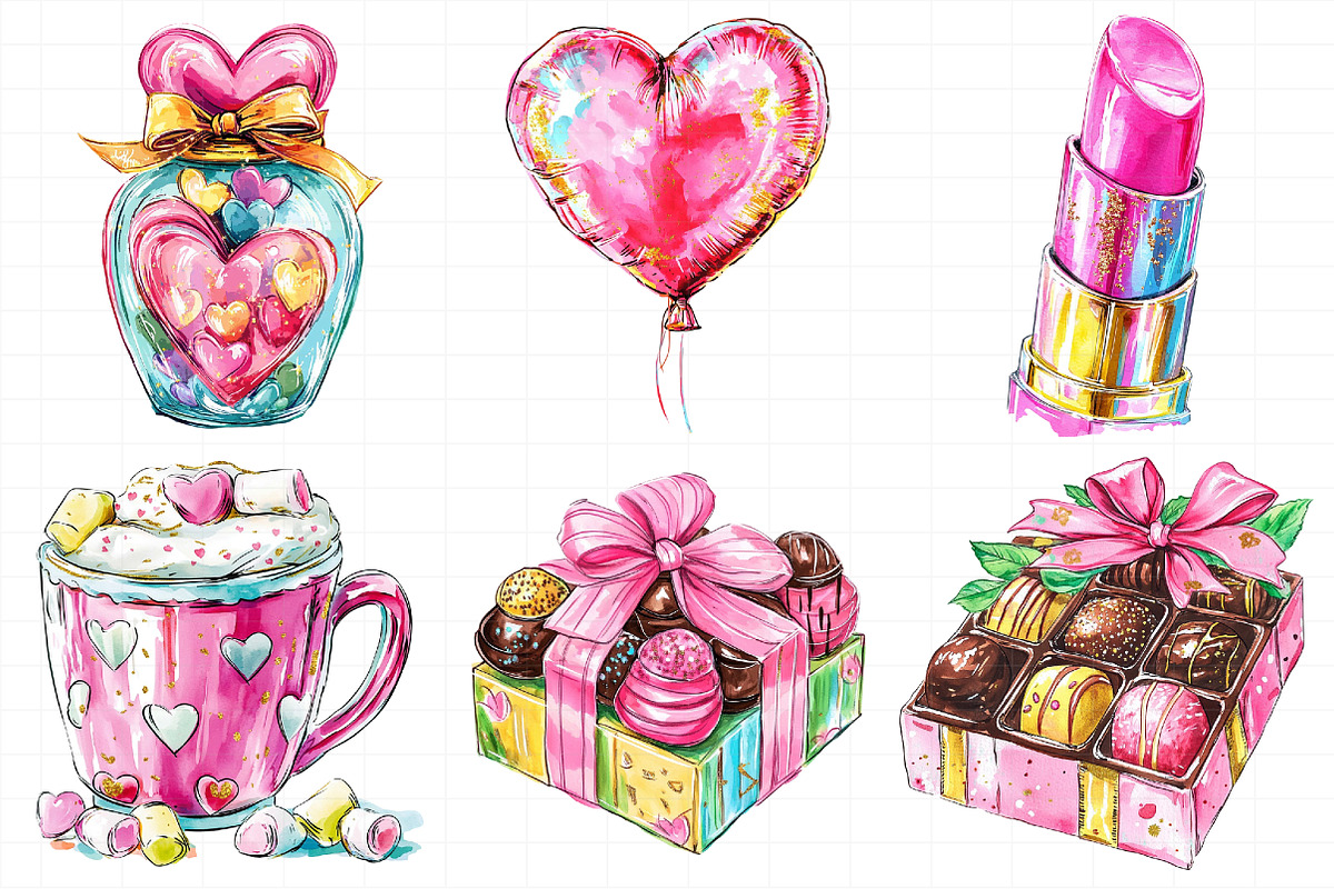 Valentine Day Glitter Clipart, an Illustration by Daily.Designs (Photo 7 of 8)