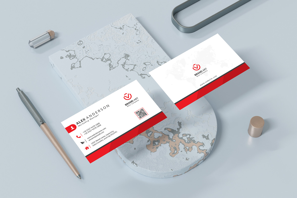 Creative Modern Business Card, a Business Card Template by DreamStudio-eg