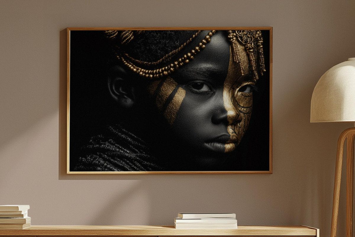Golden Midas Africa Wall Art Set, a Decorative Illustration by PrintablesByFranklyn (Photo 6 of 10)