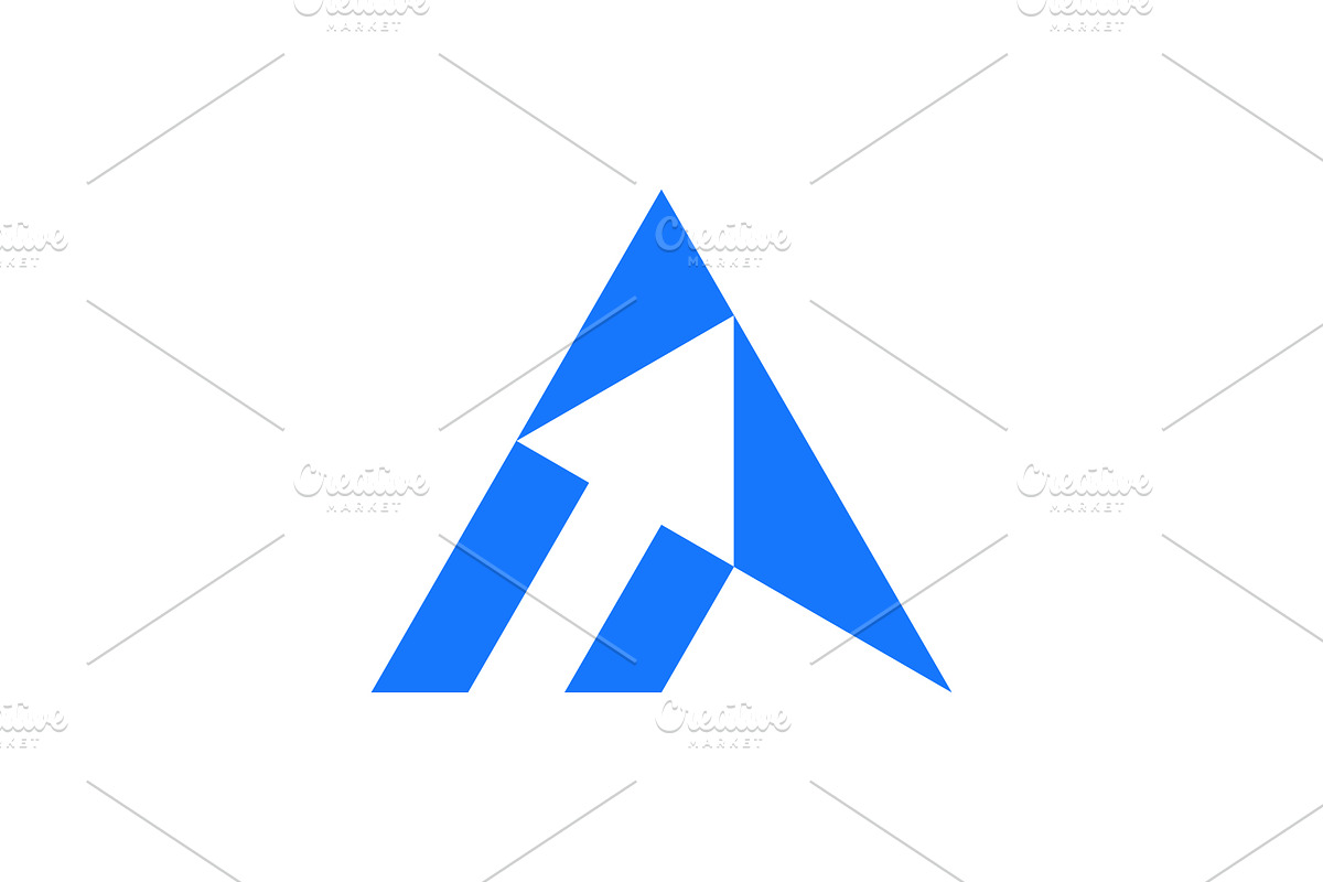 Letter A arrow negative space logo, a Branding & Logo Template by Rasagama Studio (Photo 2 of 4)