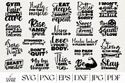 Workout SVG Quote Bundle, an Object Graphic by IllustratorAnnie (Thumbnail 1 of 5)