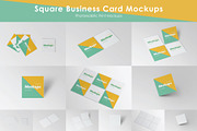 Square Business Card Mockups, a Print Template by Mockstore (Thumbnail 1 of 10)