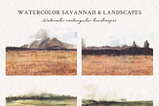 Watercolor Savannah & Landscapes, an Illustration by Yorda Studio (Thumbnail 3 of 12)