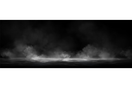 Smoke clouds above black water, an Illustration by art PVP - market