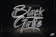 Black Gatte - Brush Font, a Script Font by NTC Graphic (Thumbnail 1 of 9)