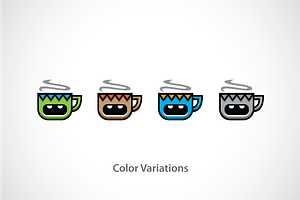 Monster Mug Logo Template