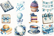 Summer Happy Birthday Clipart, an Illustration by OK Design (Thumbnail 5 of 5)