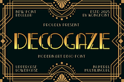 Decogaze - Modern Art Deco Font, a Handwritten Font by overlaytemplates (Thumbnail 1 of 5)