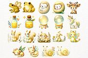 Watercolor Yellow Fairy Clipart, an Animal Illustration by Nicolle's Colorful Art (Thumbnail 3 of 9)
