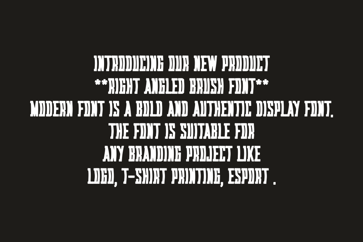 Right Angled Brush - Font, a Serif Font by artchiles_design (Photo 3 of 5)