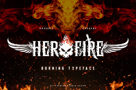Hero Fire Typeface, a Serif Font by alit design