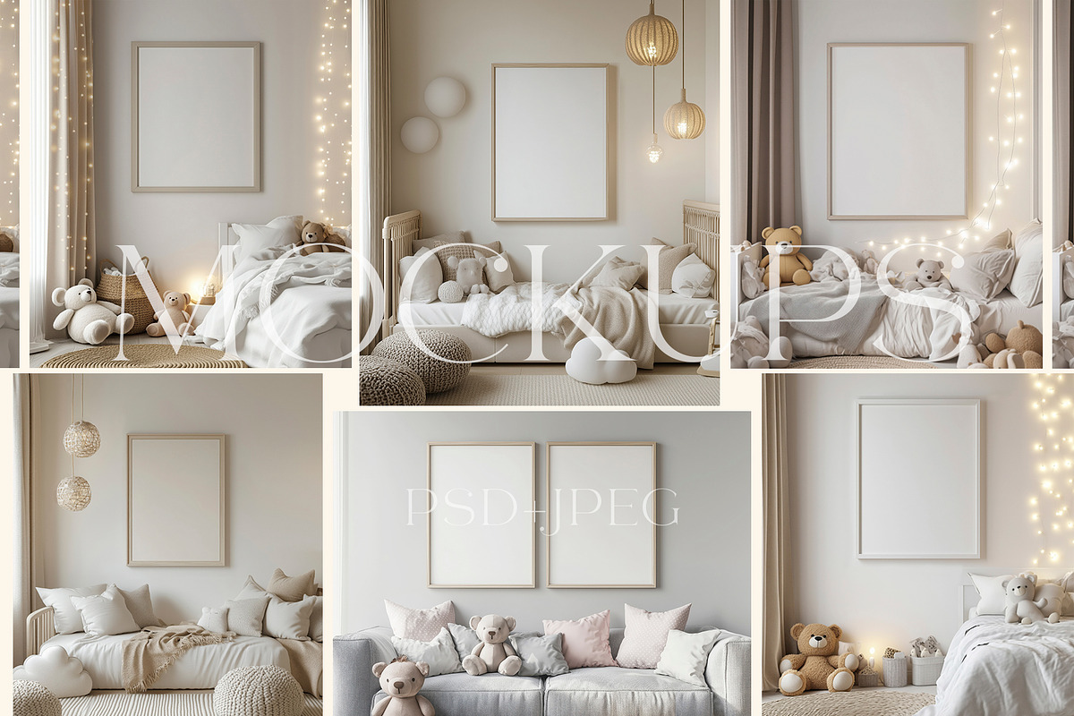 Holidays Nursery Mockups., a Books & Magazine Mockup by Designwork (Photo 4 of 16)