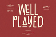Well Played Handmade Display Font, a Sans Serif Font by Maulana Creative (Thumbnail 1 of 7)