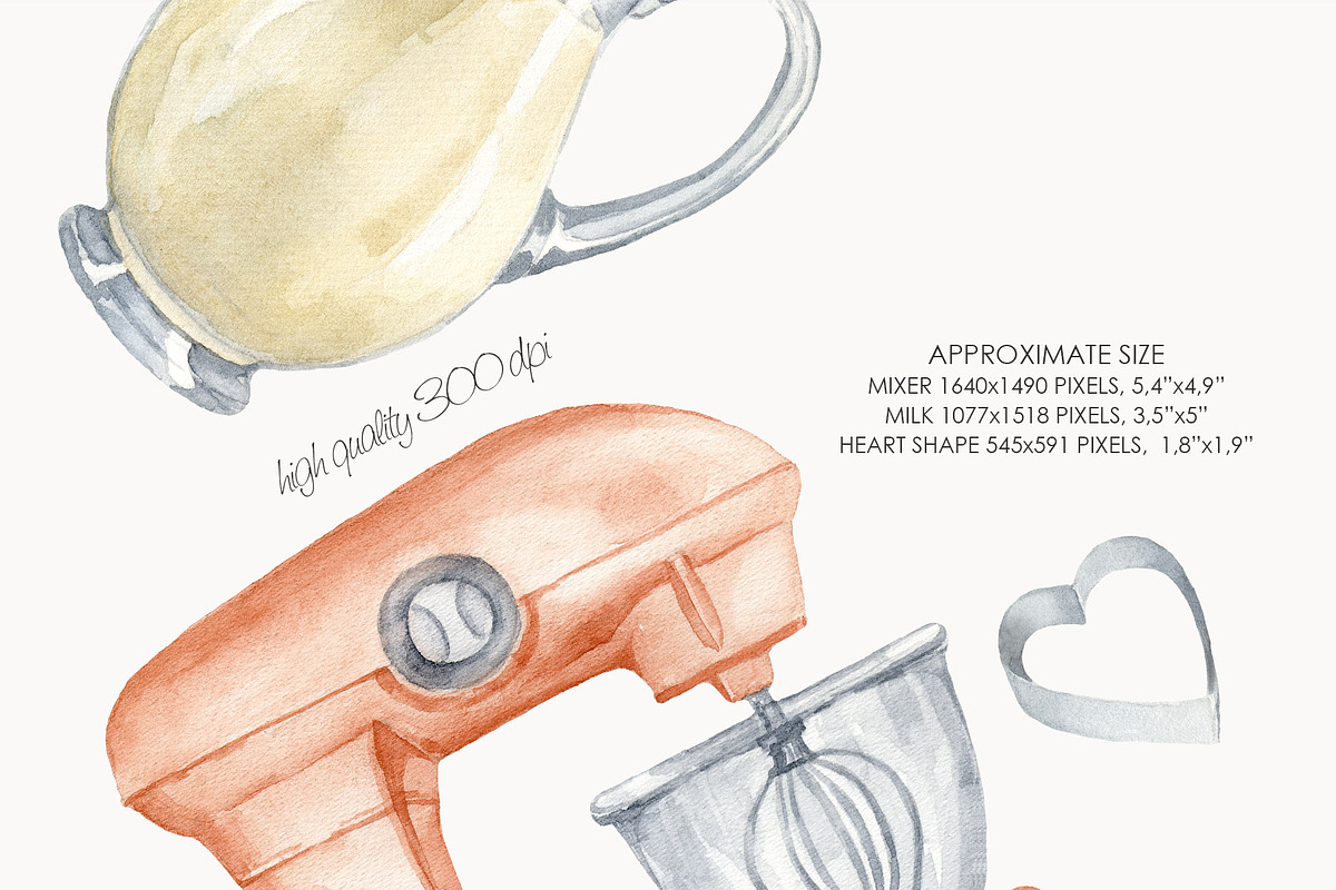 Watercolor Baking Clipart, an Illustration by AquarelleSpace (Photo 4 of 5)