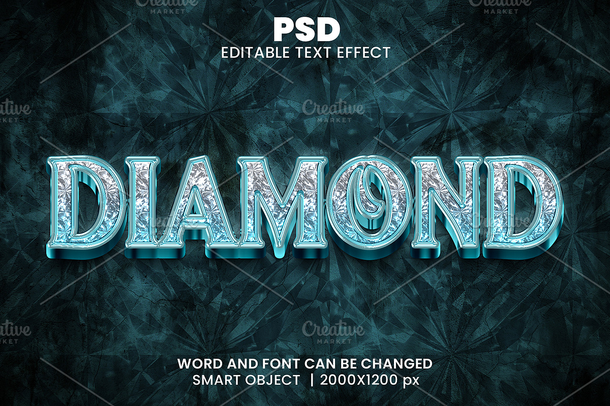 Diamond Luxury Crystal Text Effect, a Layer Style Add-On by bdrobin (Photo 2 of 2)