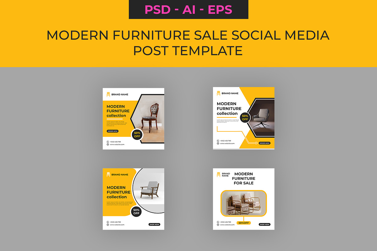 Modern Furniture Social Media Design, a Social Media Template by Lakhan1998 (Photo 1 of 3)