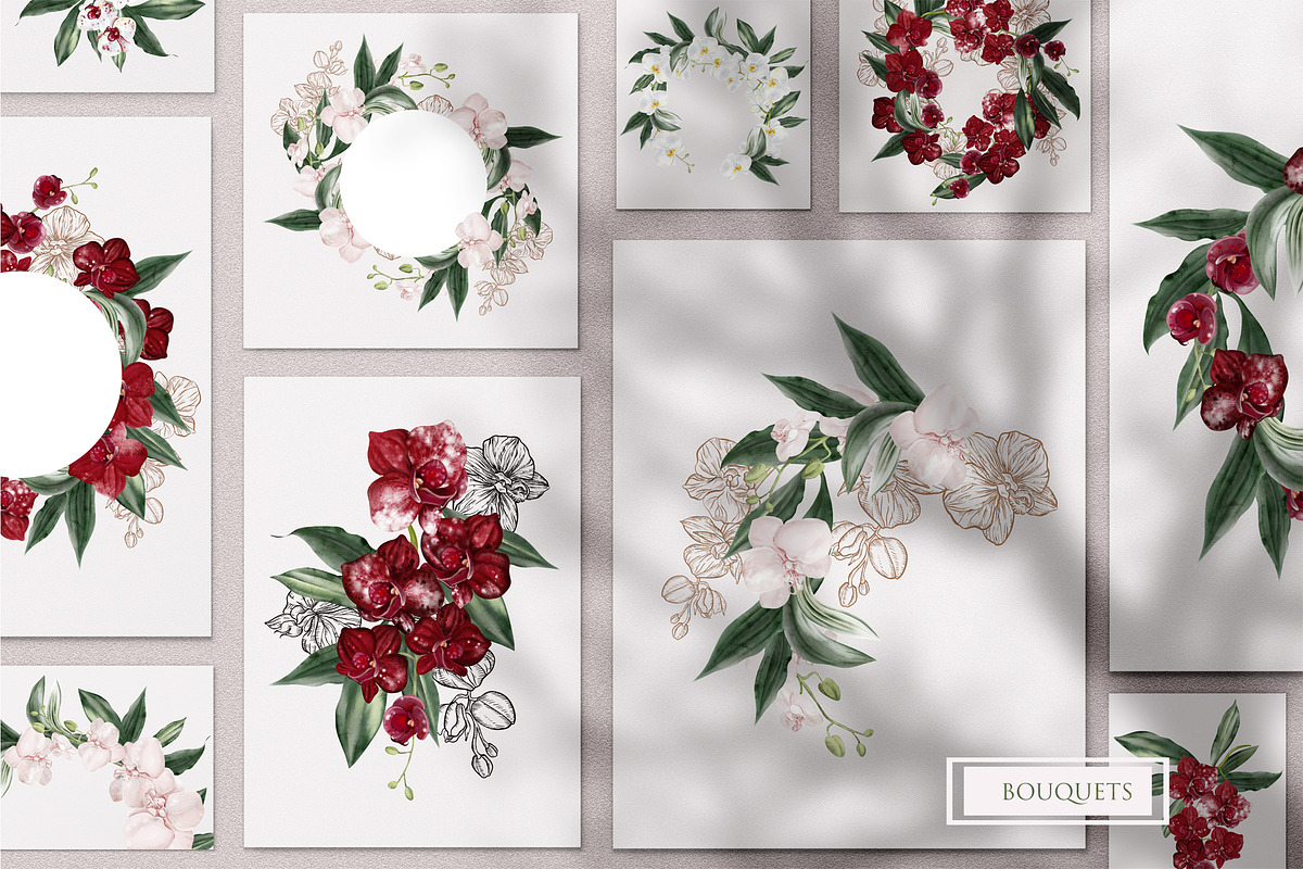 WATERCOLOR ORCHIDS, an Object Graphic by Knopazyzy (Photo 14 of 18)