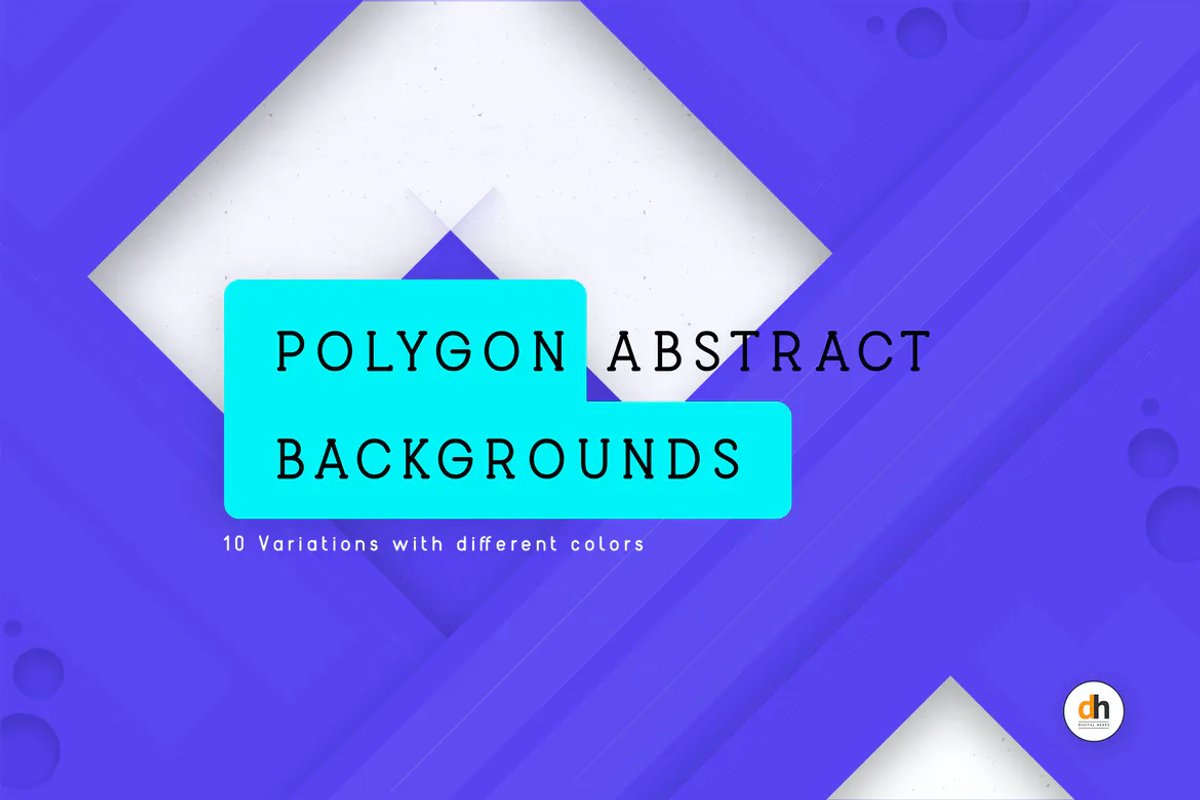 10 Polygon Abstract Backgrounds, a Templates & Theme by 3djagan