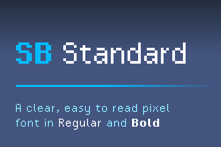 Standard Pixel Font (4 styles), a Font by SelfBuild Type