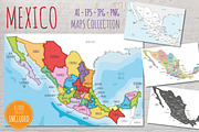 8x Mexico Vector Maps, an Illustration by asantosg (Thumbnail 1 of 5)