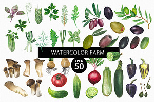 Watercolor Farm