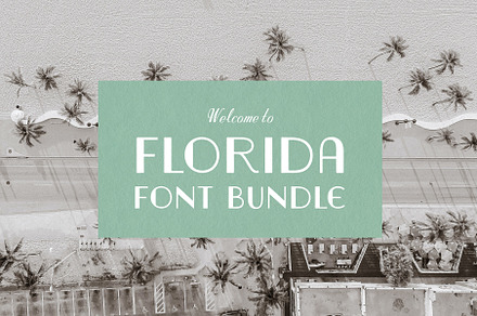FLORIDA FONT BUNDLE: beach town vibe