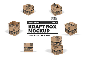 Kraft Box Mockup - Packaging Vol 3