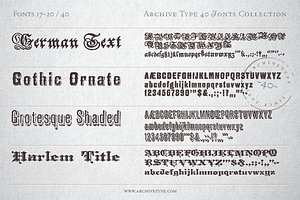 40 Archive Fonts Collection