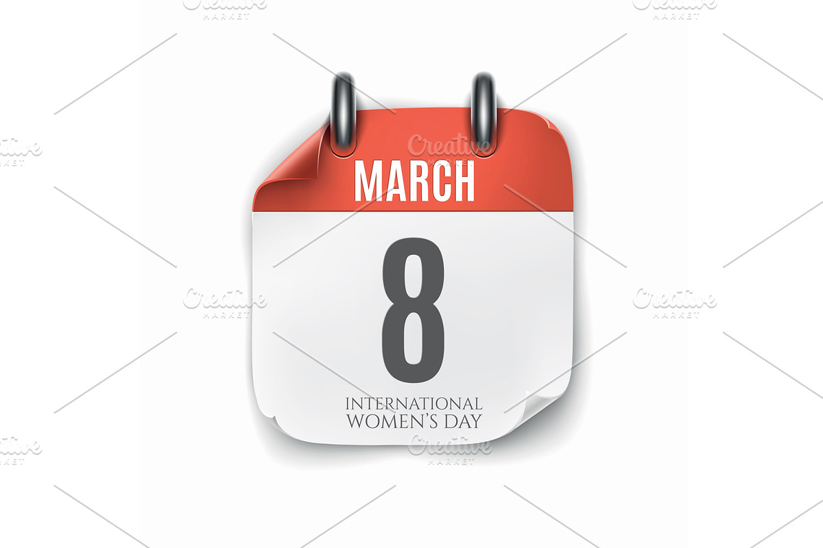 March 8 calendar icon., an Object Graphic by Aleksandrs
